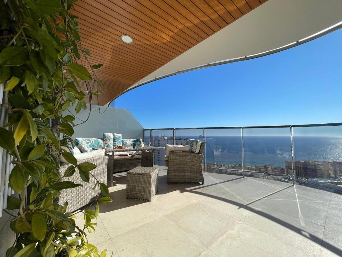 Sunset Waves Benidorm Julieta Vistas Al Mar Premium 200 Mt2 Con Jacuzzi En Terraza 아파트 외부 사진