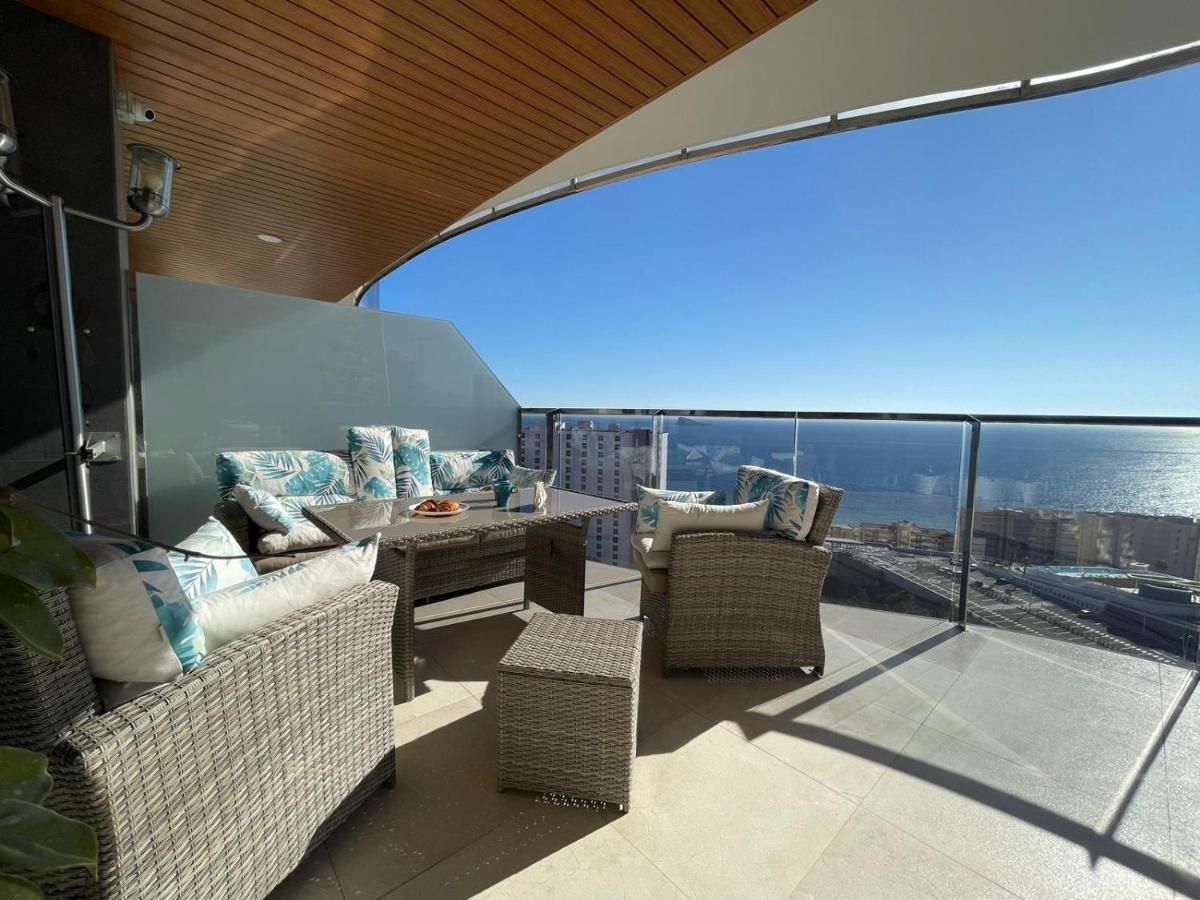 Sunset Waves Benidorm Julieta Vistas Al Mar Premium 200 Mt2 Con Jacuzzi En Terraza 아파트 외부 사진