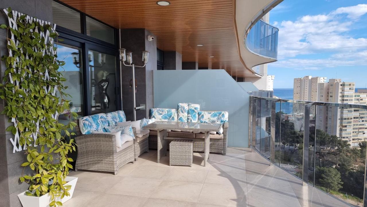 Sunset Waves Benidorm Julieta Vistas Al Mar Premium 200 Mt2 Con Jacuzzi En Terraza 아파트 외부 사진