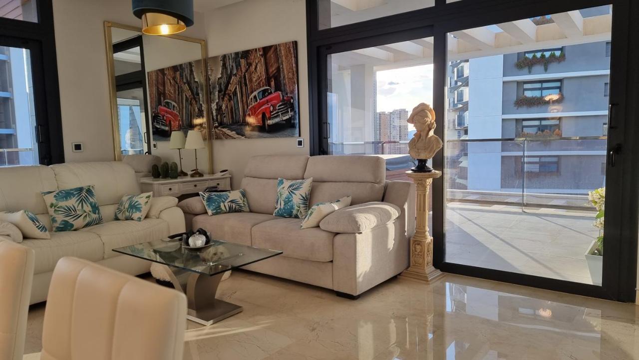 Sunset Waves Benidorm Julieta Vistas Al Mar Premium 200 Mt2 Con Jacuzzi En Terraza 아파트 외부 사진