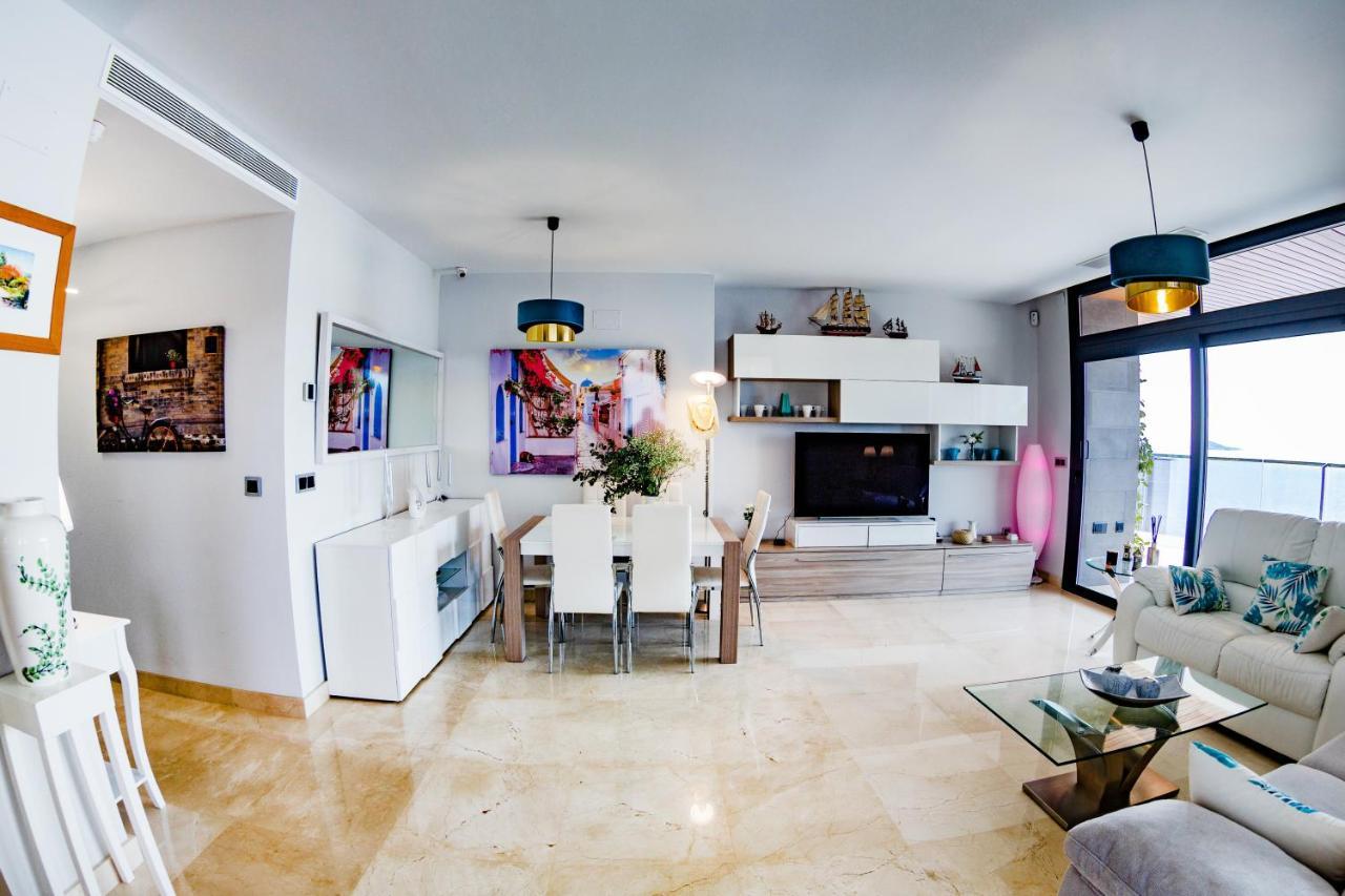 Sunset Waves Benidorm Julieta Vistas Al Mar Premium 200 Mt2 Con Jacuzzi En Terraza 아파트 외부 사진