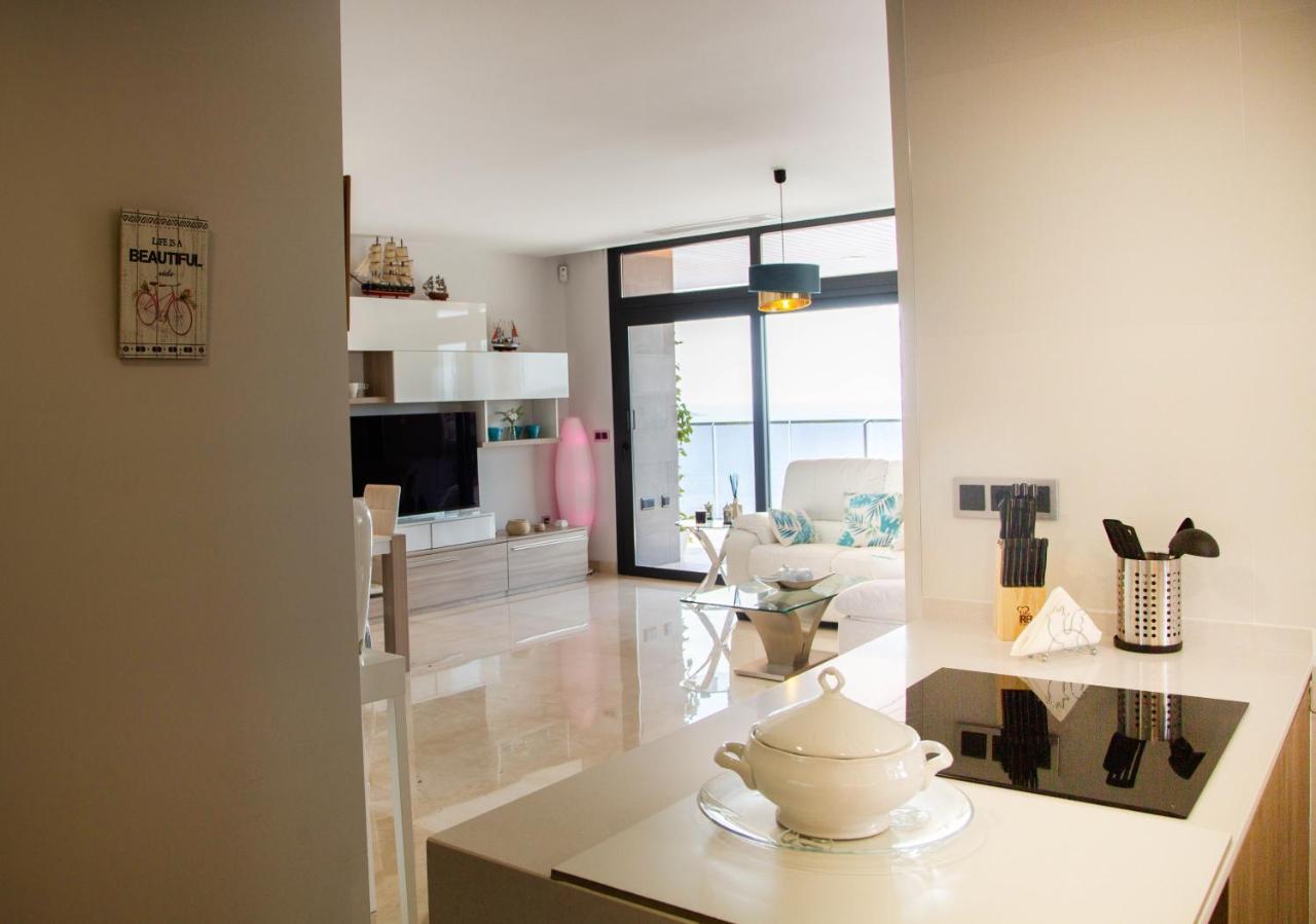 Sunset Waves Benidorm Julieta Vistas Al Mar Premium 200 Mt2 Con Jacuzzi En Terraza 아파트 외부 사진